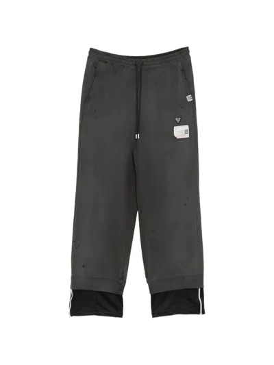 Miharayasuhiro Logo-patch Track Pants In Gray