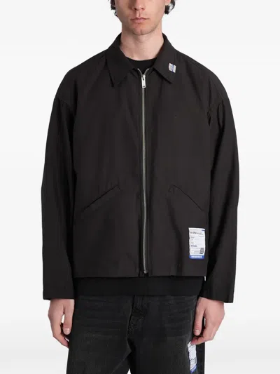 Miharayasuhiro Logo-patch Zip-up Jacket In Brown