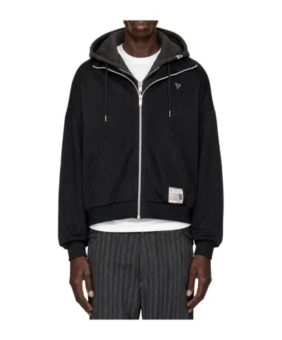 Miharayasuhiro Logo-patch Zip-up Jacket In Black