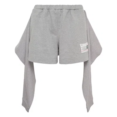 Miharayasuhiro Long Sleeve Tee Combined Shorts In Gray