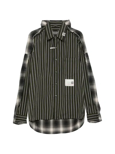 Miharayasuhiro Long-sleeve Striped Shirt In Black