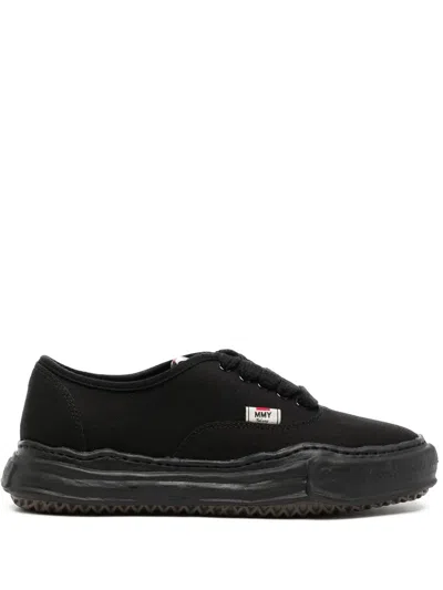 Miharayasuhiro Black Peterson Og Sole Canvas Low-top Sneakers