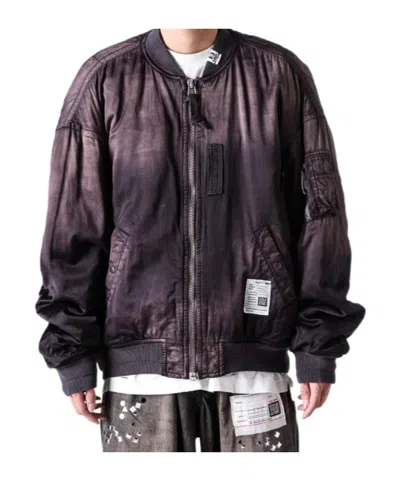 Miharayasuhiro Maison Mihara Yasuhiro Aged Flight Zip-up Jacket In Black