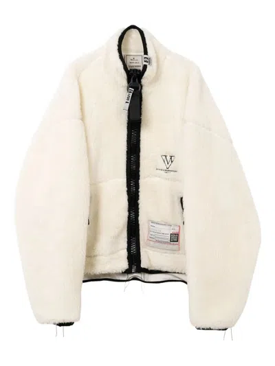 Miharayasuhiro Maison Mihara Yasuhiro Amateur Sewn Wide Back Boa Blouson In White