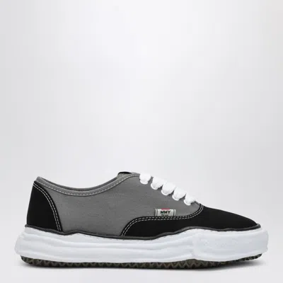 MIHARAYASUHIRO BAKER OG SNEAKERS IN BLACK/GREY CANVAS