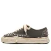 Miharayasuhiro Baker Og Sole Studded Canvas Low-top Sneaker In Black
