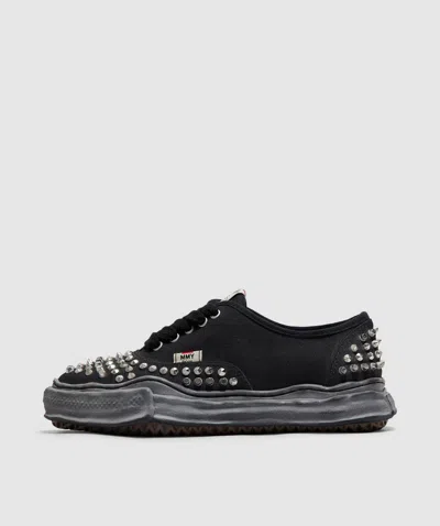 Miharayasuhiro Maison Mihara Yasuhiro Baker Og Sole Studded Canvas Sneaker In Blk/blk