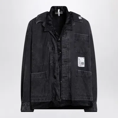 MIHARAYASUHIRO MAISON MIHARA YASUHIRO BLACK DOUBLE LAYERED SHIRT JACKET