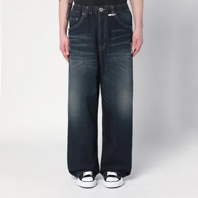 Miharayasuhiro Maison Mihara Yasuhiro Black Oversized Washed Jeans Men In Blue