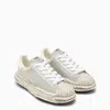 Miharayasuhiro Maison Mihara Yasuhiro Blakey Light Grey Leather Low Trainer Men In Neutral
