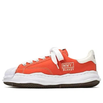 Miharayasuhiro Maison Mihara Yasuhiro Blakey Og Sole Canvas Low-top Sneaker 'orange' In Multi