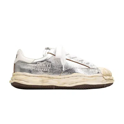 Pre-owned Miharayasuhiro Maison Mihara Yasuhiro Blakey Og Sole Wrinkled Leather Low 'silver | Men's Size 43