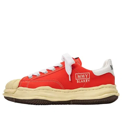 Miharayasuhiro Maison Mihara Yasuhiro Blakey Vl Og Sole Canvas Low-top Sneaker 'orange' In Multi