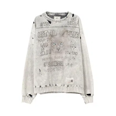 Pre-owned Miharayasuhiro Maison Mihara Yasuhiro Bleached Pullover 'grey' | Men's Size 52