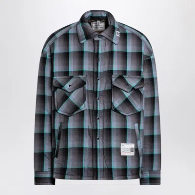 Miharayasuhiro Maison Mihara Yasuhiro Blue Padded Shirt With Check Pattern Men