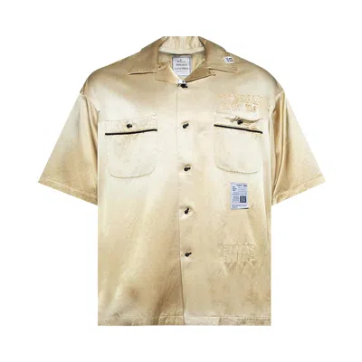 Pre-owned Miharayasuhiro Maison Mihara Yasuhiro Bowling Short-sleeve Shirts 'yellow' | Men's Size 46