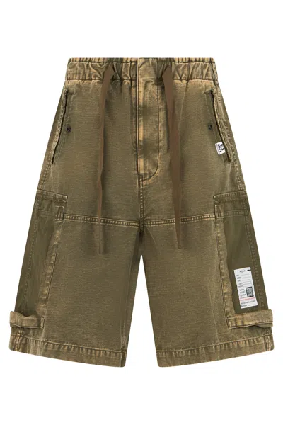 Miharayasuhiro Maison Mihara Yasuhiro Cargo Shorts With Elastic Waist In Brown