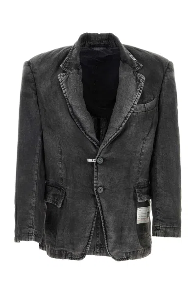 Miharayasuhiro Maison Mihara Yasuhiro Charcoal Linen Blazer