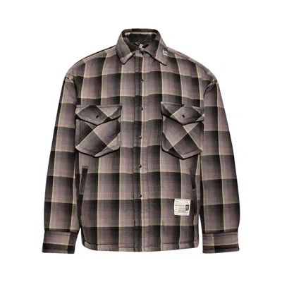 Pre-owned Miharayasuhiro Maison Mihara Yasuhiro Check Puffer Shirts 'yellow' | Men's Size 48