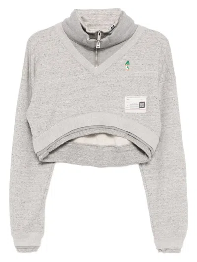 Miharayasuhiro Maison Mihara Yasuhiro Cropped Layered Pullover Clothing In Gray