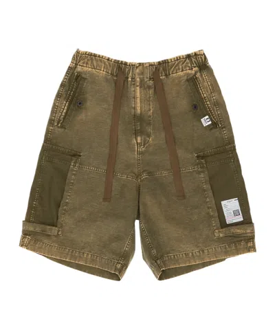 Miharayasuhiro Maison Mihara Yasuhiro Damage Cargo Shorts In Green