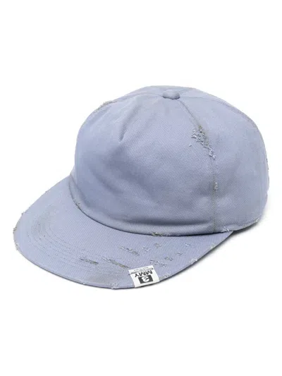 Miharayasuhiro Maison Mihara Yasuhiro Damege Processing Textile Cap Accessories In Blue