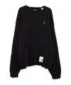 Miharayasuhiro Maison Mihara Yasuhiro Destroyed Crewneck Pullover In Black