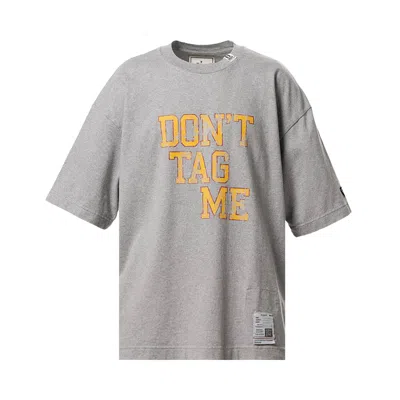 Pre-owned Miharayasuhiro Maison Mihara Yasuhiro Don't Tag Me Printed Tee 'grey' | Men's Size 48 In Gray