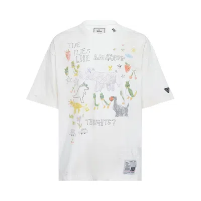 Pre-owned Miharayasuhiro Maison Mihara Yasuhiro Doodle Tee 'white' | Men's Size 46