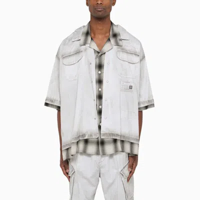 Miharayasuhiro Maison Mihara Yasuhiro Double-layer Short-sleeved Shirt In Grey