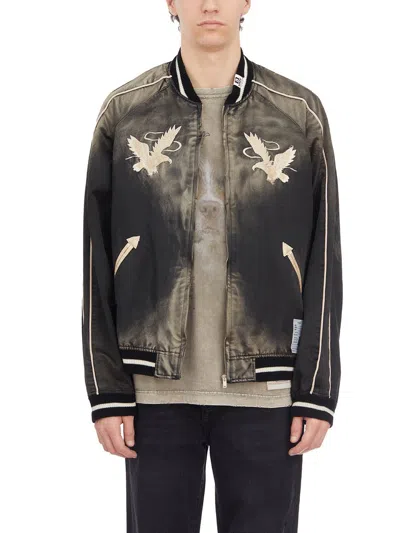 Miharayasuhiro Maison Mihara Yasuhiro Embroidered Bomber Jacket In Black