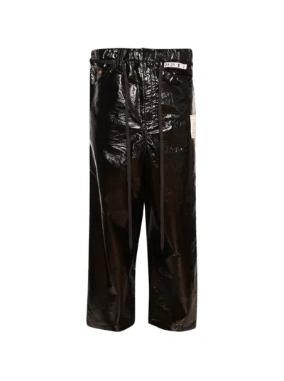 Miharayasuhiro Maison Mihara Yasuhiro Enamel Wide Trousers Black