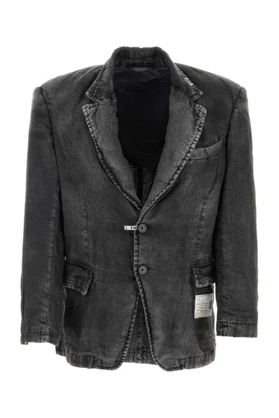 Miharayasuhiro Maison Mihara Yasuhiro Faded Effect Tailored Jacket In Black