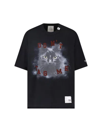 Miharayasuhiro Maison Mihara Yasuhiro Graphic Cat T-shirt In Black
