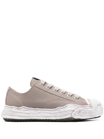Miharayasuhiro Maison Mihara Yasuhiro Hank Origina Sole Canvas Garment Dyed Low-top Sneakers Shoes In Grey