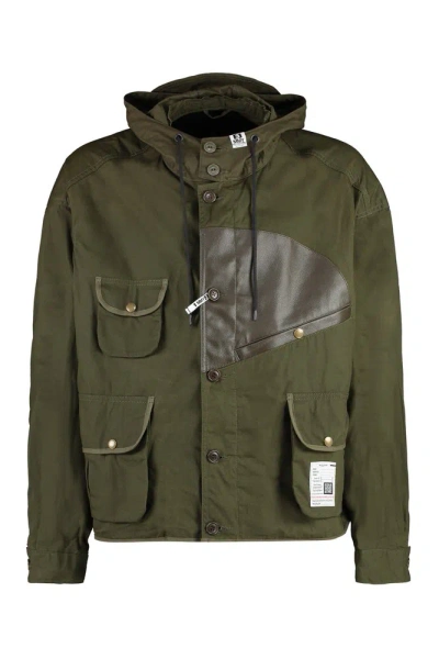 Miharayasuhiro Maison Mihara Yasuhiro Hunting Hooded Windbreaker Jacket In Green