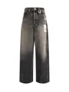 Miharayasuhiro Black Cotton Jeans Denim In Gray