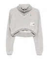 Miharayasuhiro Maison Mihara Yasuhiro Layered Effect Cropped Sweatshirt In White