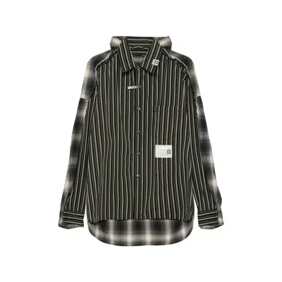 Miharayasuhiro Maison Mihara Yasuhiro Layered Panelled Cotton Shirt In Animal Print