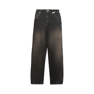 Pre-owned Miharayasuhiro Maison Mihara Yasuhiro Light Wide Jeans 'black' | Men's Size 46