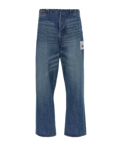 Miharayasuhiro Maison Mihara Yasuhiro Logo-patch Straight-leg Jeans In Blue