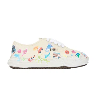Pre-owned Miharayasuhiro Maison Mihara Yasuhiro Maison Mihara Yasuhiro Baker Og Sole Sticker Printed Canvas Low 'white' | Men