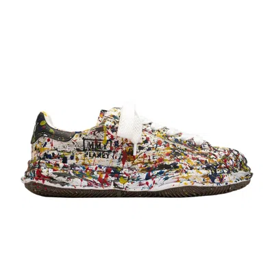 Pre-owned Miharayasuhiro Maison Mihara Yasuhiro Maison Mihara Yasuhiro Blakey Og Sole Canvas Low 'sputtering Paint' | White |