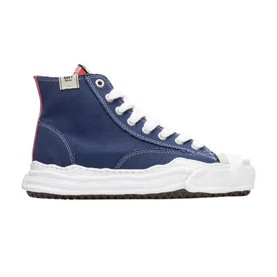 Pre-owned Miharayasuhiro Maison Mihara Yasuhiro Maison Mihara Yasuhiro Hank Og Sole Canvas High 'navy Beige Mismatched' | Blu In Blue