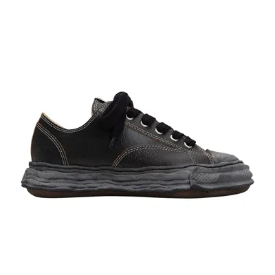 Pre-owned Miharayasuhiro Maison Mihara Yasuhiro Maison Mihara Yasuhiro Peterson Low 'cracking Leather - Black' | Men's Size 3