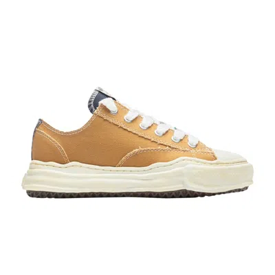 Pre-owned Miharayasuhiro Maison Mihara Yasuhiro Maison Mihara Yasuhiro Peterson Og Sole Overdyed Canvas Low 'yellow Green Mis