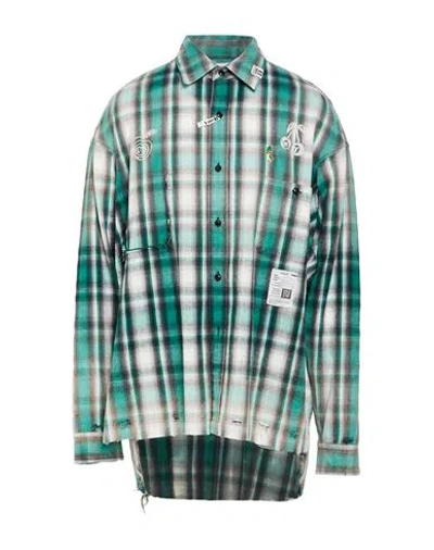 Miharayasuhiro Maison Mihara Yasuhiro Man Shirt Green Size 17 ½ Cotton