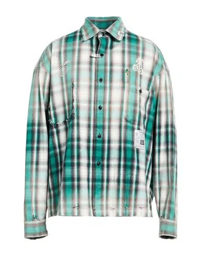 Miharayasuhiro Maison Mihara Yasuhiro Man Shirt Sky Blue Size 40 Cotton In Green