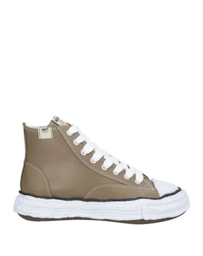 Miharayasuhiro Maison Mihara Yasuhiro Man Sneakers Khaki Size 9 Leather In Beige