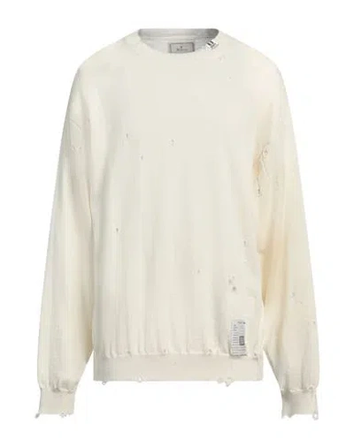 Miharayasuhiro Maison Mihara Yasuhiro Man Sweater White Size 38 Wool